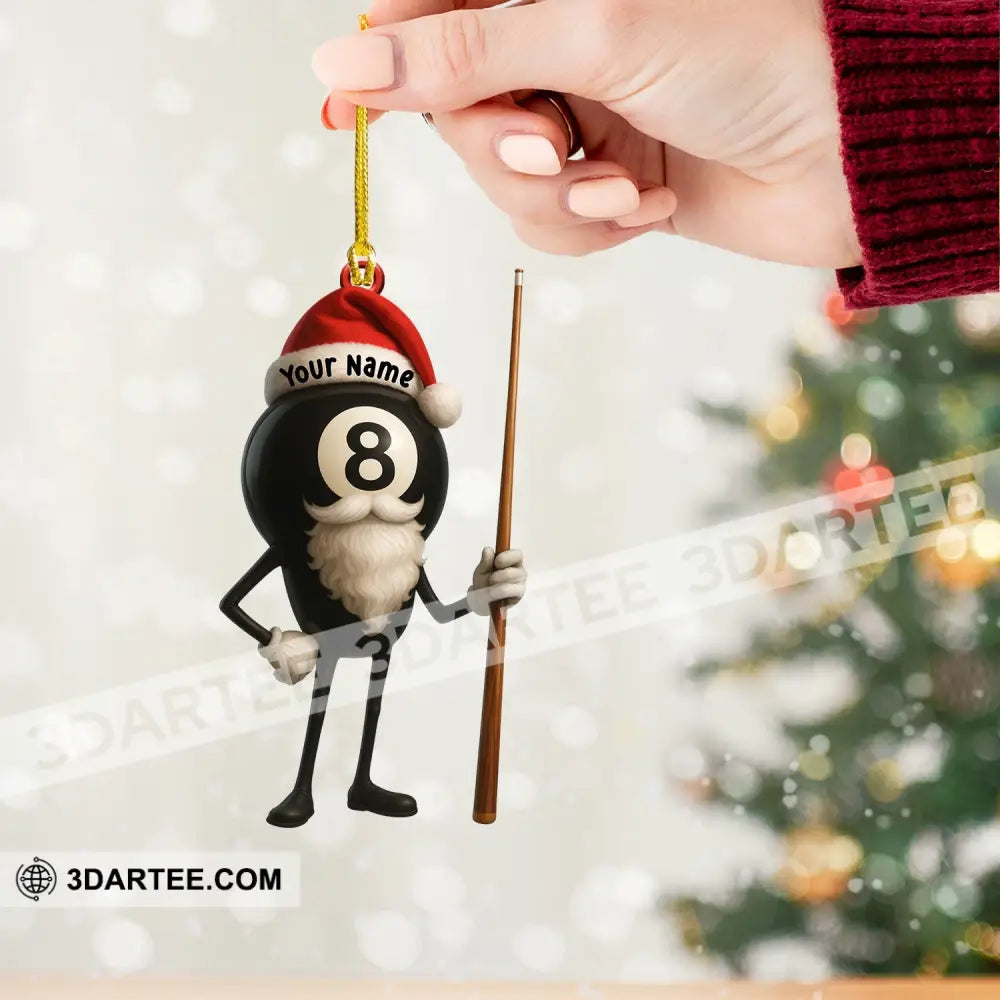 Christmas Billiard Lover Home Decor Christmas Ornament Personalized Ornament Ornament