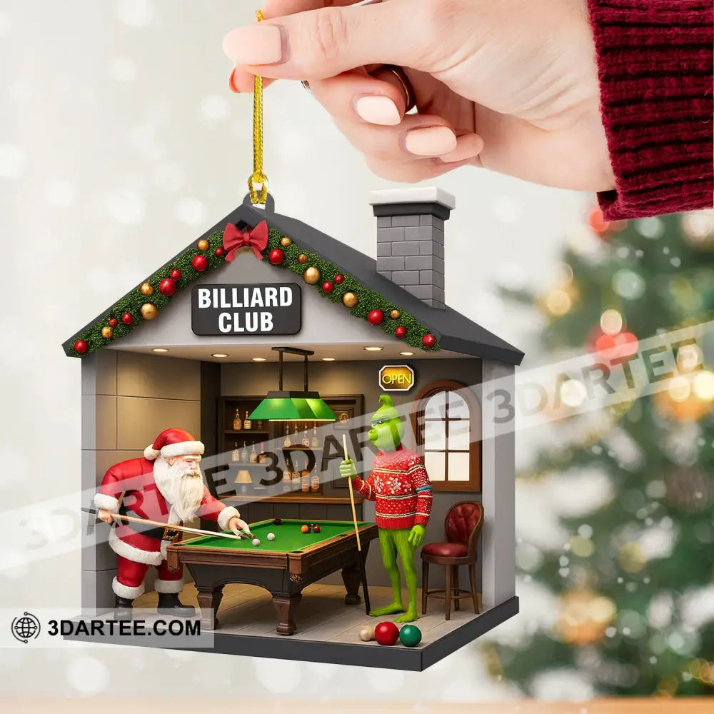Christmas Billiard Lover Home Decor Christmas Ornament Personalized Ornament Ornament