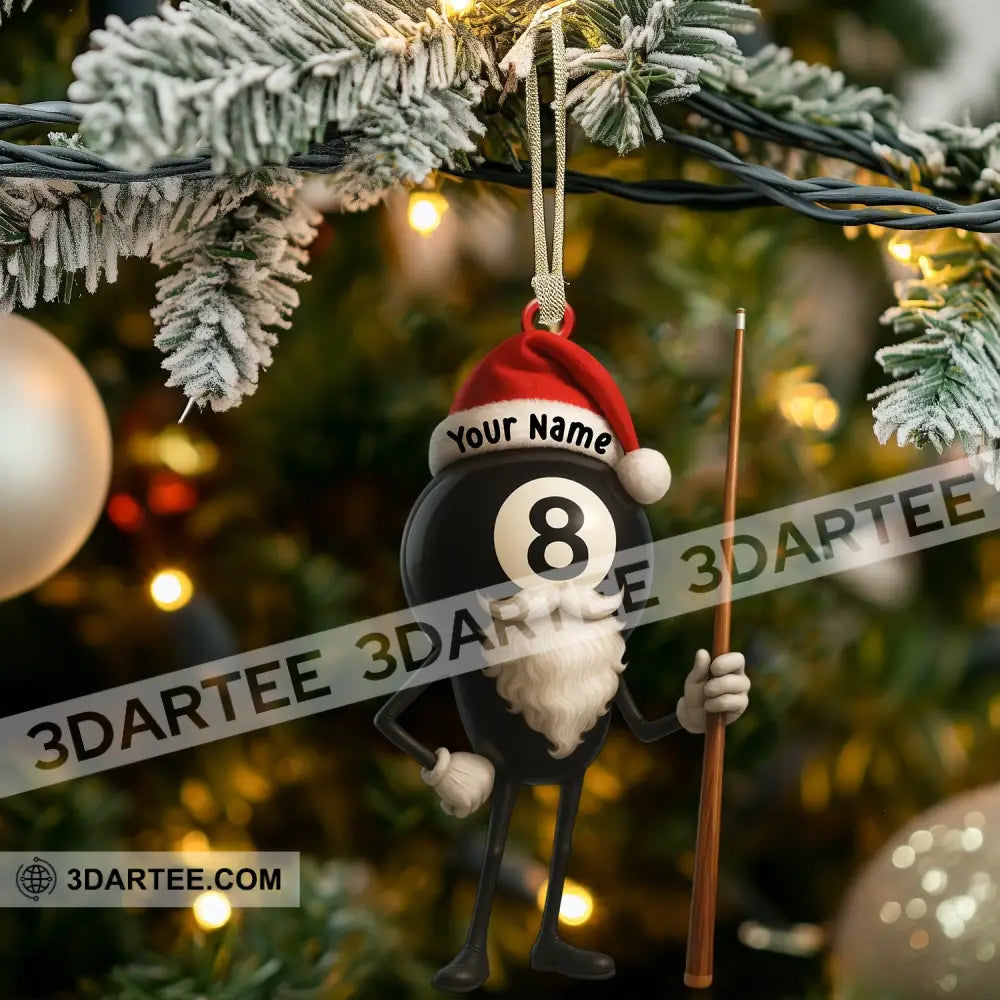 Christmas Billiard Lover Home Decor Christmas Ornament Personalized Ornament Ornament