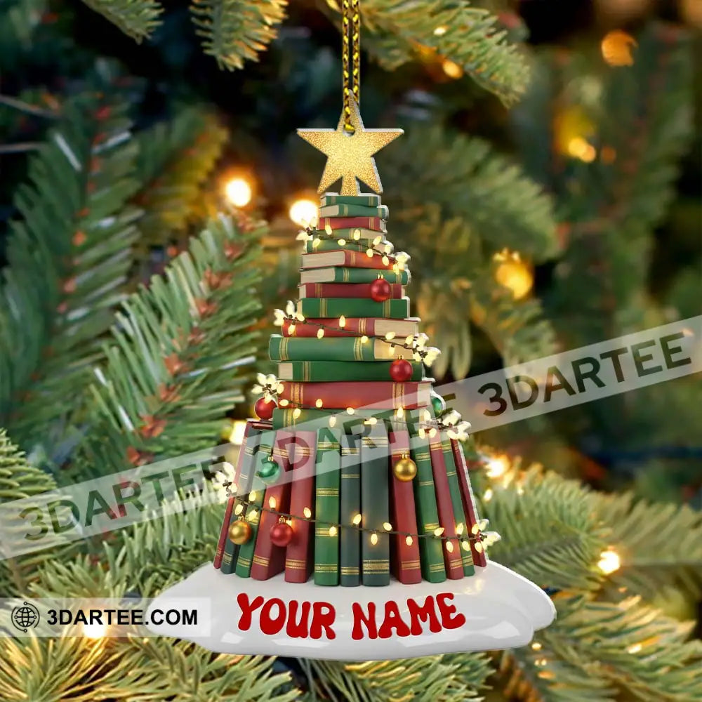 Christmas Books Tree Home Decor Christmas Ornament Personalized Ornament Ornament