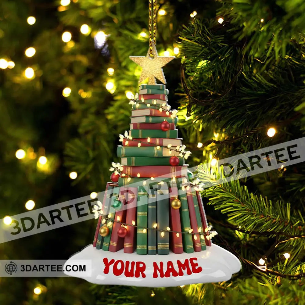 Christmas Books Tree Home Decor Christmas Ornament Personalized Ornament Ornament
