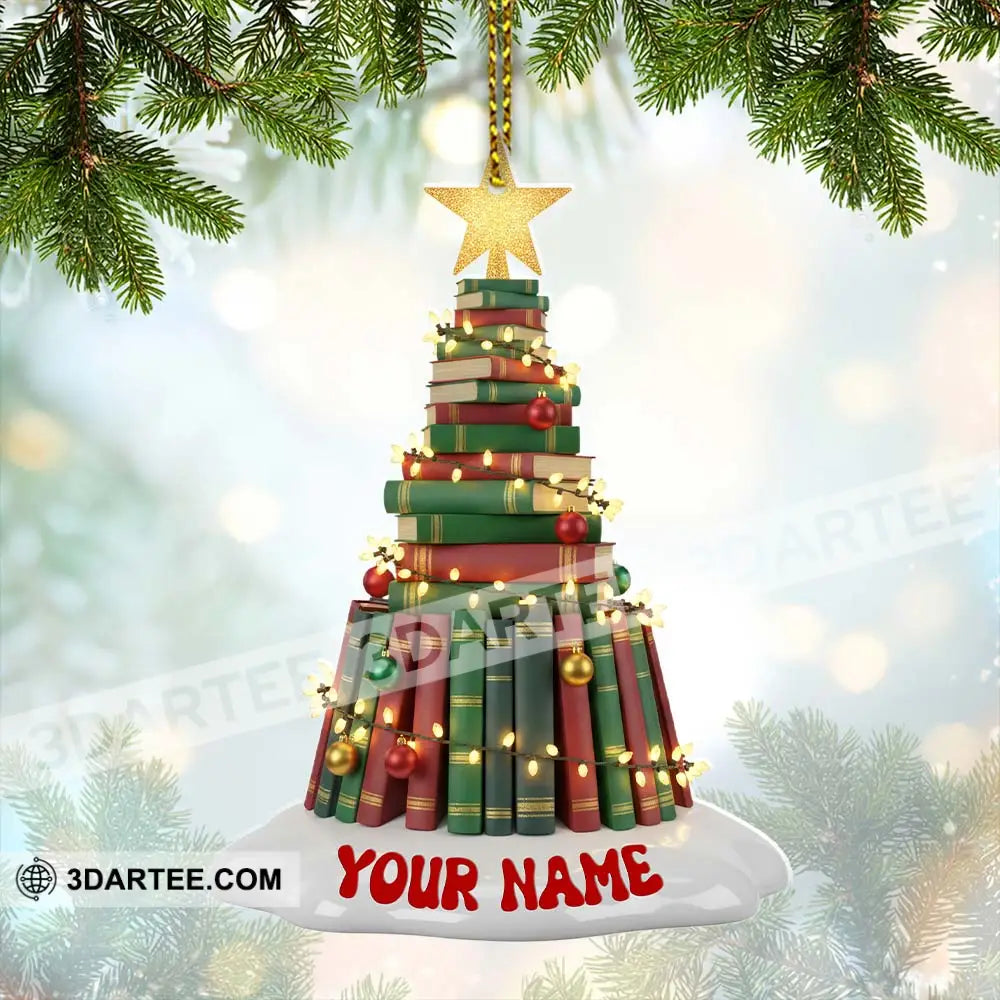 Christmas Books Tree Home Decor Christmas Ornament Personalized Ornament Ornament