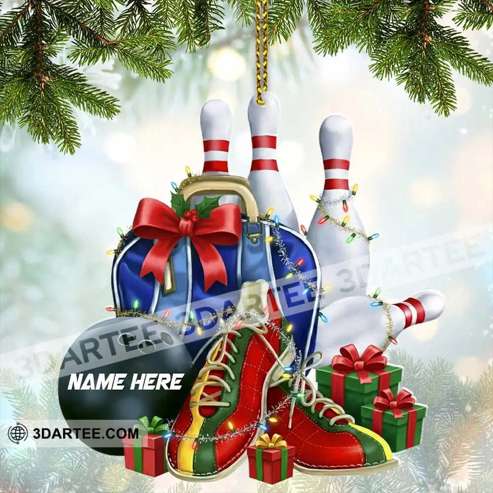 Christmas Bowling Home Decor Christmas Ornament Personalized Ornament Ornament