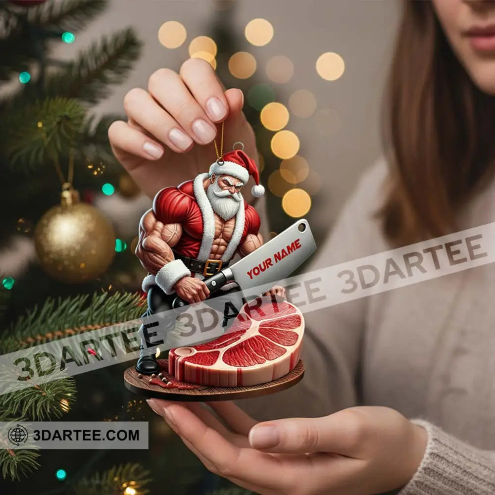Christmas Butcher Santa Home Decor Christmas Ornament Personalized Ornament Ornament