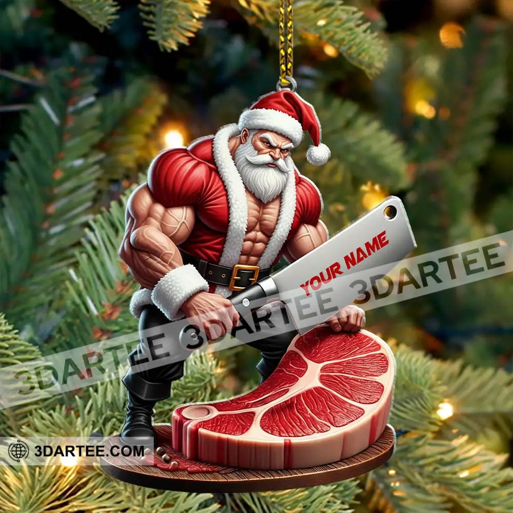 Christmas Butcher Santa Home Decor Christmas Ornament Personalized Ornament Ornament