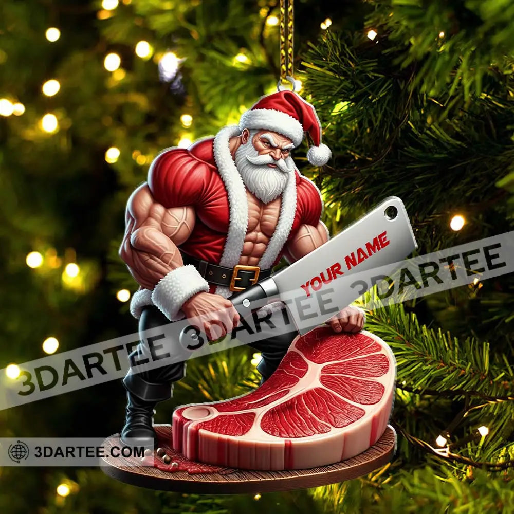 Christmas Butcher Santa Home Decor Christmas Ornament Personalized Ornament Ornament