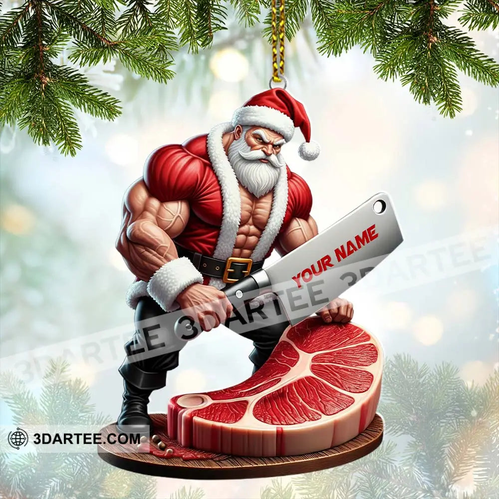 Christmas Butcher Santa Home Decor Christmas Ornament Personalized Ornament Ornament