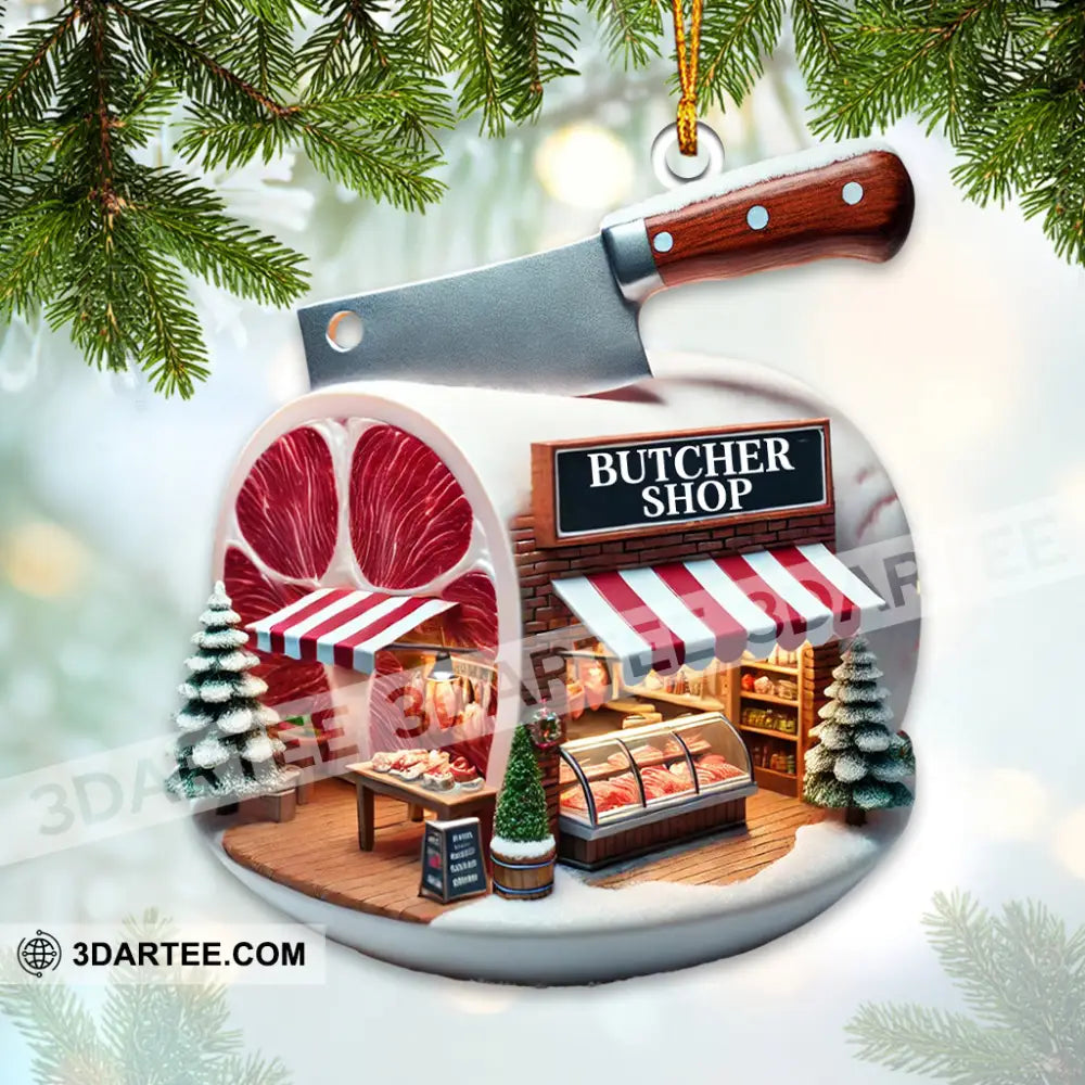 Christmas Butcher Shop Home Decor Christmas Ornament Personalized Ornament Ornament