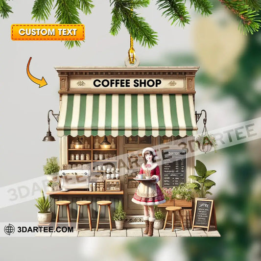 Christmas Coffee Shop Home Decor Christmas Ornament Personalized Ornament 3.54’’ / 1 Ornament Ornament