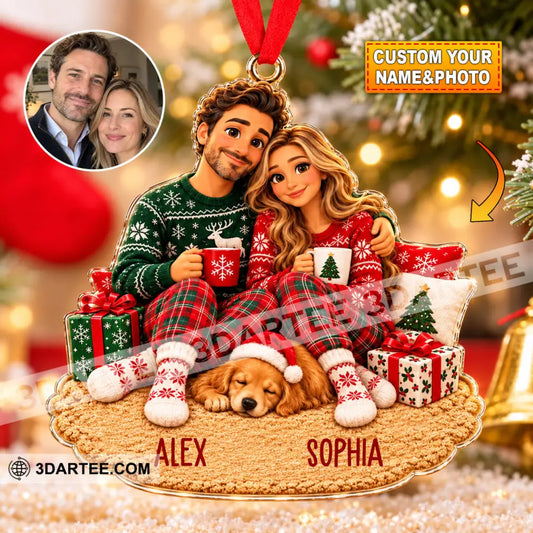 Christmas Couple Home Decor Christmas Ornament Personalized Ornament - 3.54’’ / 1 Ornament - Ornament