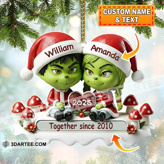 Christmas Couple Home Decor Christmas Ornament Personalized Ornament 3.54’’ / 1 Ornament Ornament