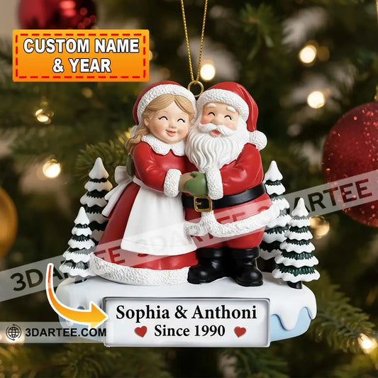 Christmas Couple Home Decor Christmas Ornament Personalized Ornament 3.54’’ / 1 Ornament Ornament