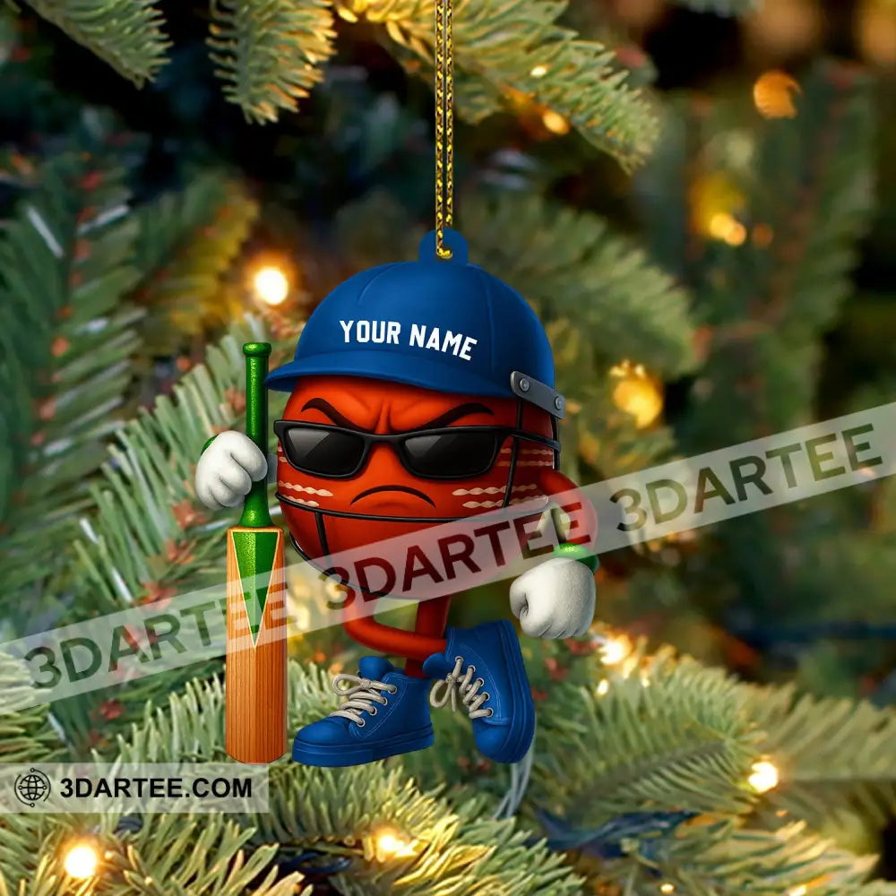 Christmas Cricket Ball Home Decor Christmas Ornament Personalized Ornament Ornament