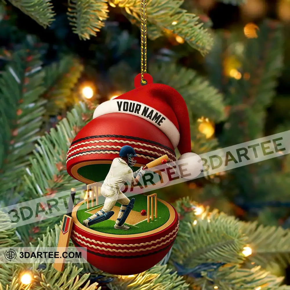 Christmas Cricket Player Home Decor Christmas Ornament Personalized Ornament Ornament