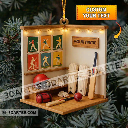 Christmas Cricket Players Home Decor Christmas Ornament Personalized Ornament 3.54’’ / 1 Ornament Ornament