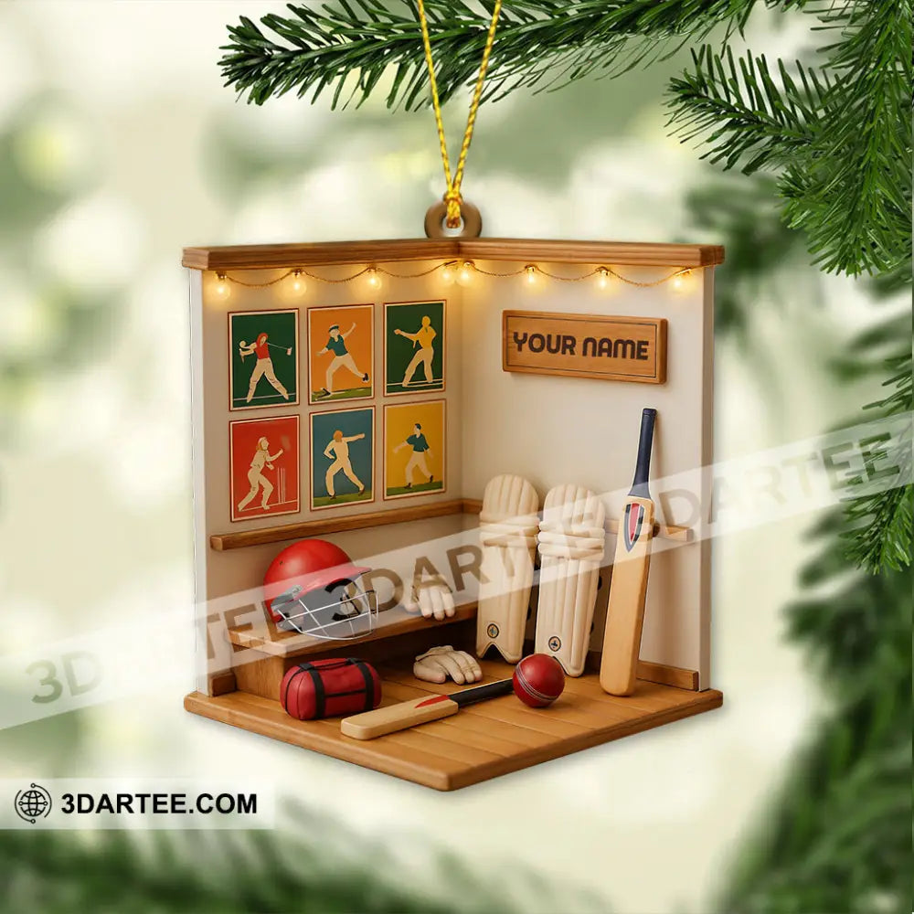 Christmas Cricket Players Home Decor Christmas Ornament Personalized Ornament Ornament