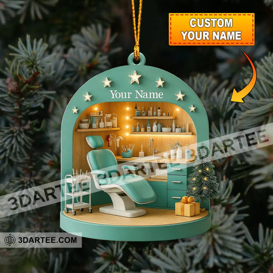 Christmas Dental Clinic Home Decor Christmas Ornament Personalized Ornament 3.54’’ / 1 Ornament Ornament