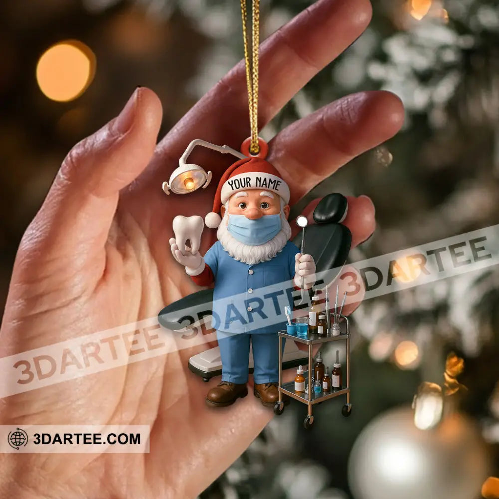 Christmas Dentist Santa Home Decor Christmas Ornament Personalized Ornament Ornament