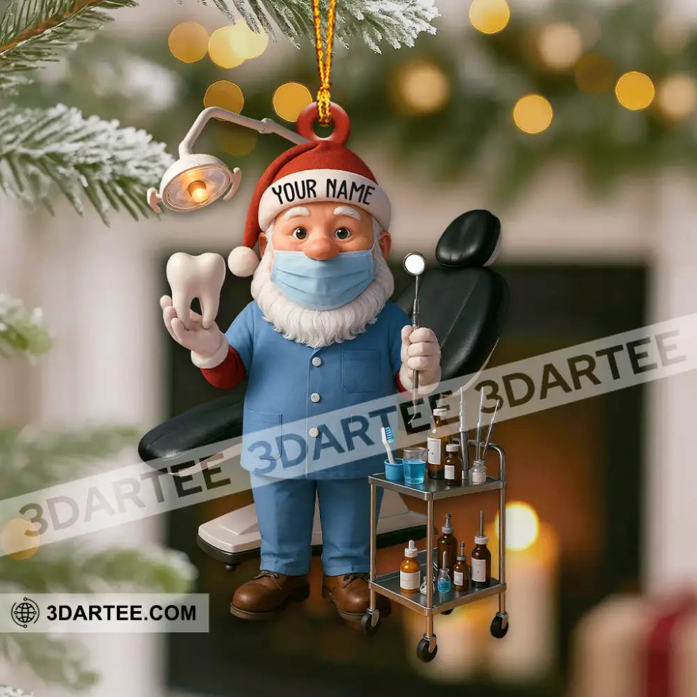 Christmas Dentist Santa Home Decor Christmas Ornament Personalized Ornament Ornament