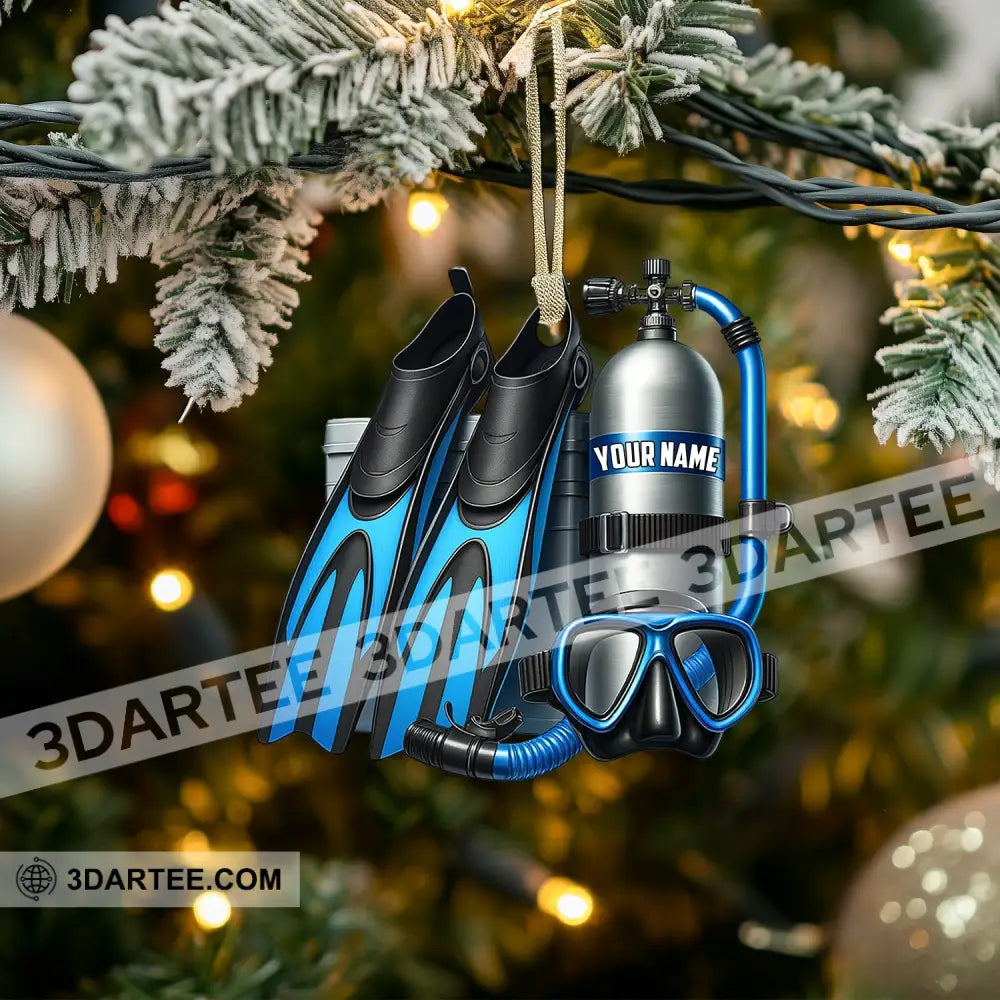 Christmas Diving Home Decor Christmas Ornament Personalized Ornament Ornament