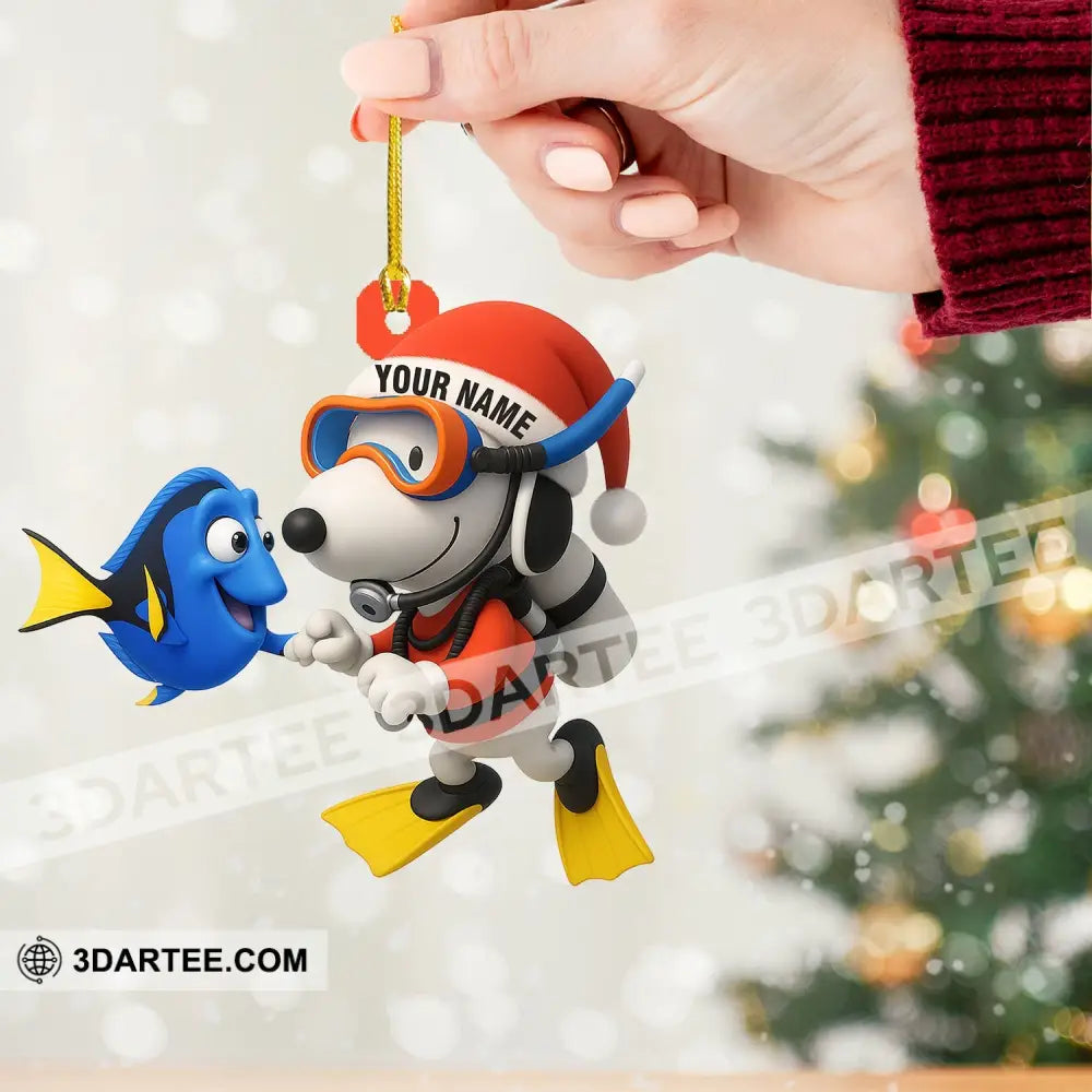 Christmas Diving Home Decor Christmas Ornament Personalized Ornament Ornament
