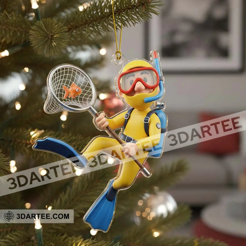 Christmas Diving Home Decor Christmas Ornament Personalized Ornament Ornament
