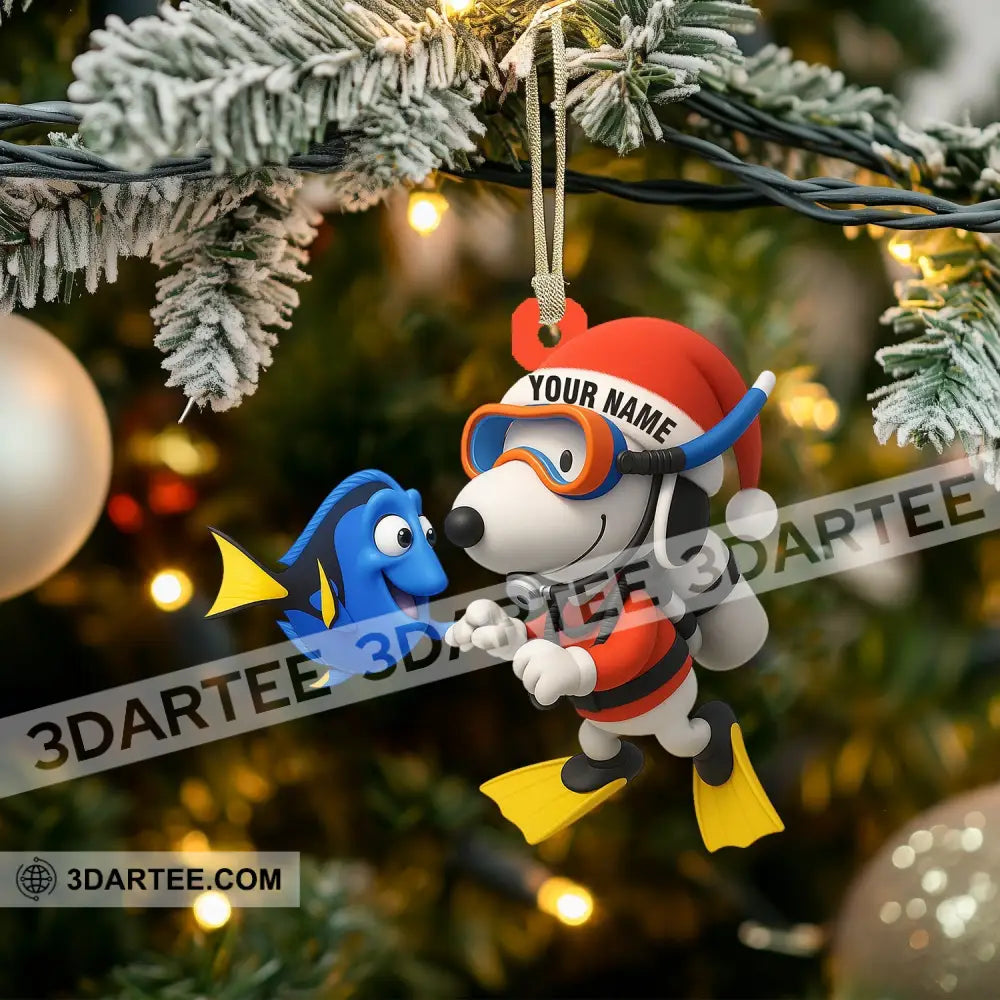 Christmas Diving Home Decor Christmas Ornament Personalized Ornament Ornament
