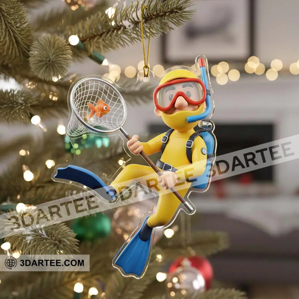 Christmas Diving Home Decor Christmas Ornament Personalized Ornament Ornament