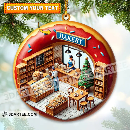 Christmas Donut Bakery Home Decor Christmas Ornament Personalized Ornament 3.54’’ / 1 Ornament Ornament
