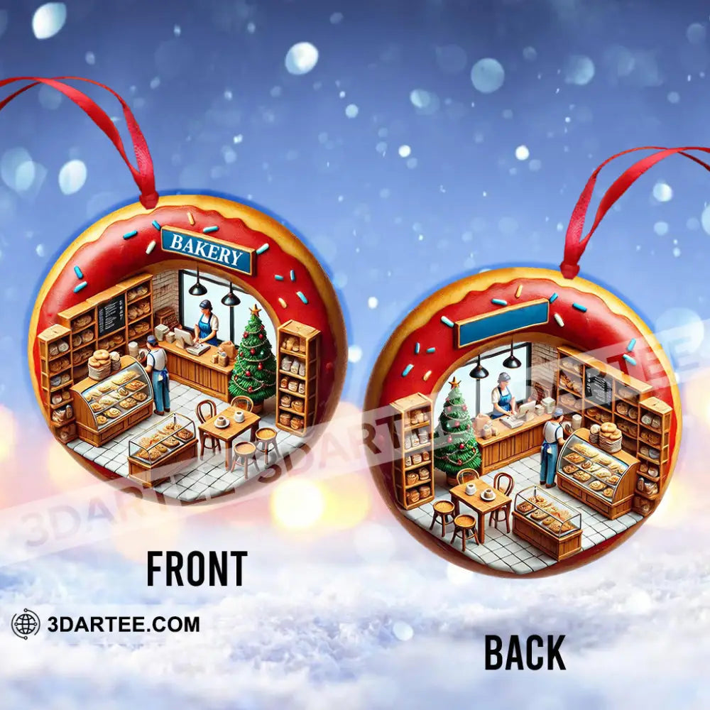 Christmas Donut Bakery Home Decor Christmas Ornament Personalized Ornament Ornament