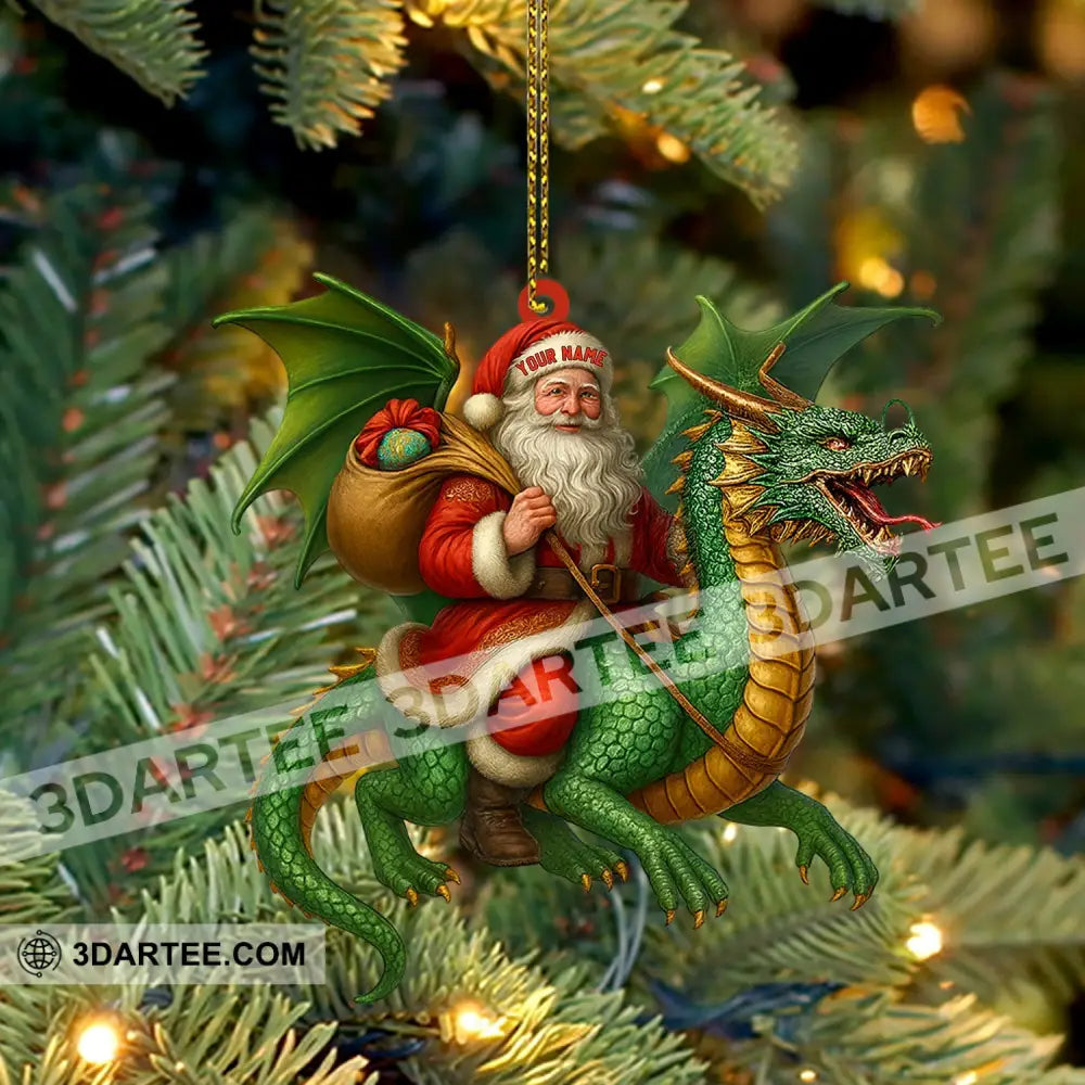 Christmas Dragon & Santa Home Decor Christmas Ornament Personalized Ornament Ornament