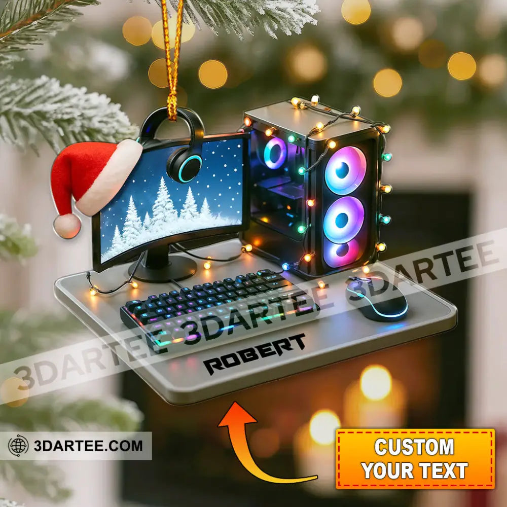 Christmas Gaming Lover Home Decor Christmas Ornament Personalized Ornament 3.54’’ / 1 Ornament Ornament