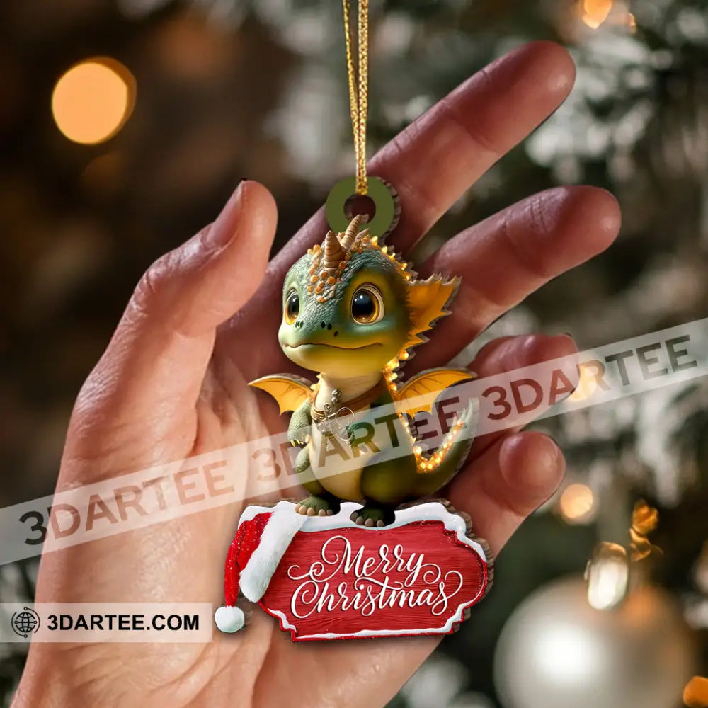 Christmas Gift Custom Ornament Custom Name Dragon Ornament 3.54’’ / 1 Ornament Ornament