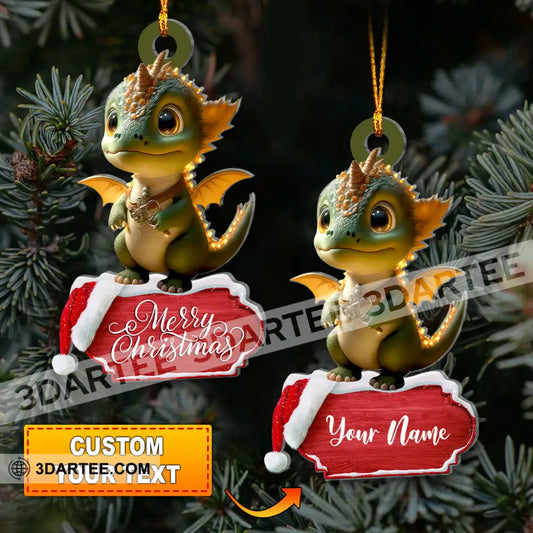 Christmas Gift Custom Ornament Name Dragon