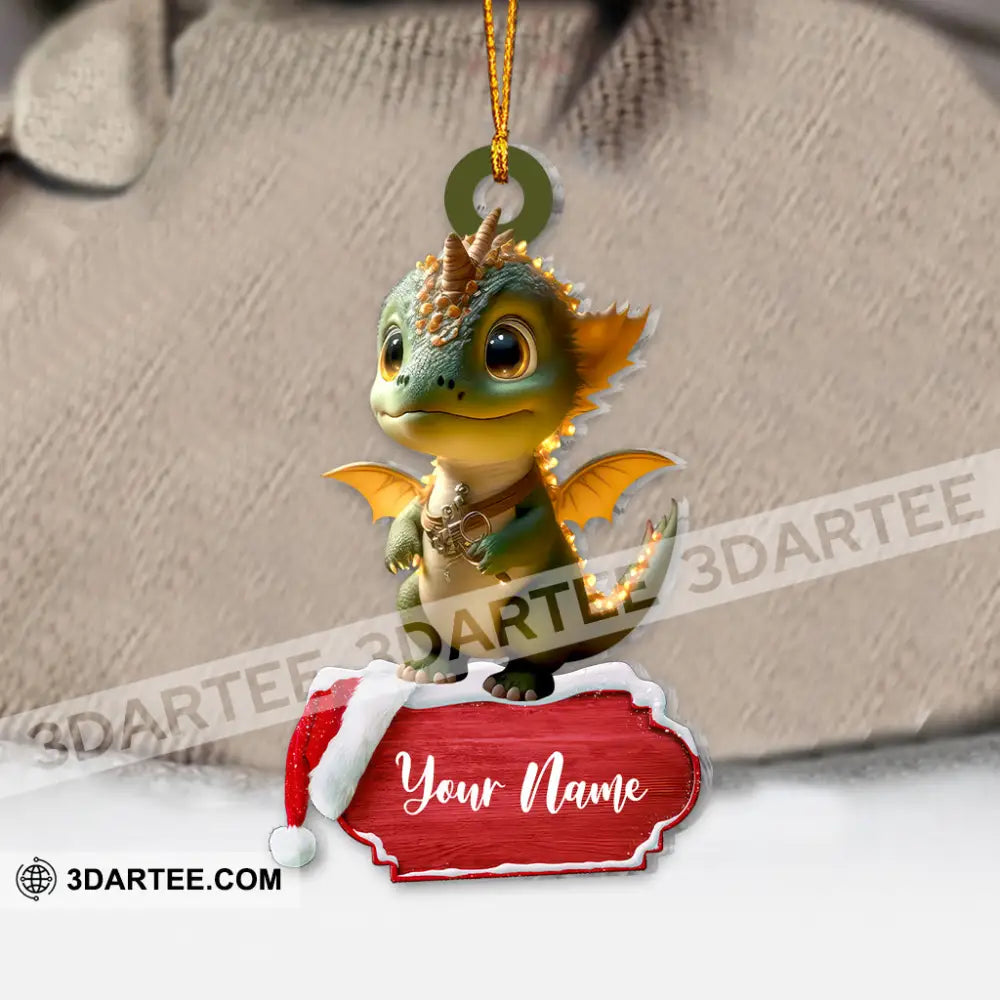 Christmas Gift Custom Ornament Name Dragon