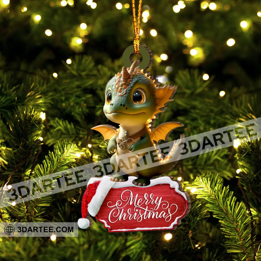 Christmas Gift Custom Ornament Name Dragon