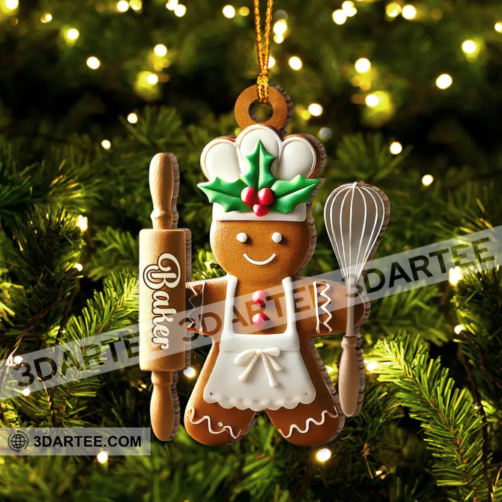 Christmas Gift Custom Ornament Name Ginger 3.54’’ / 1