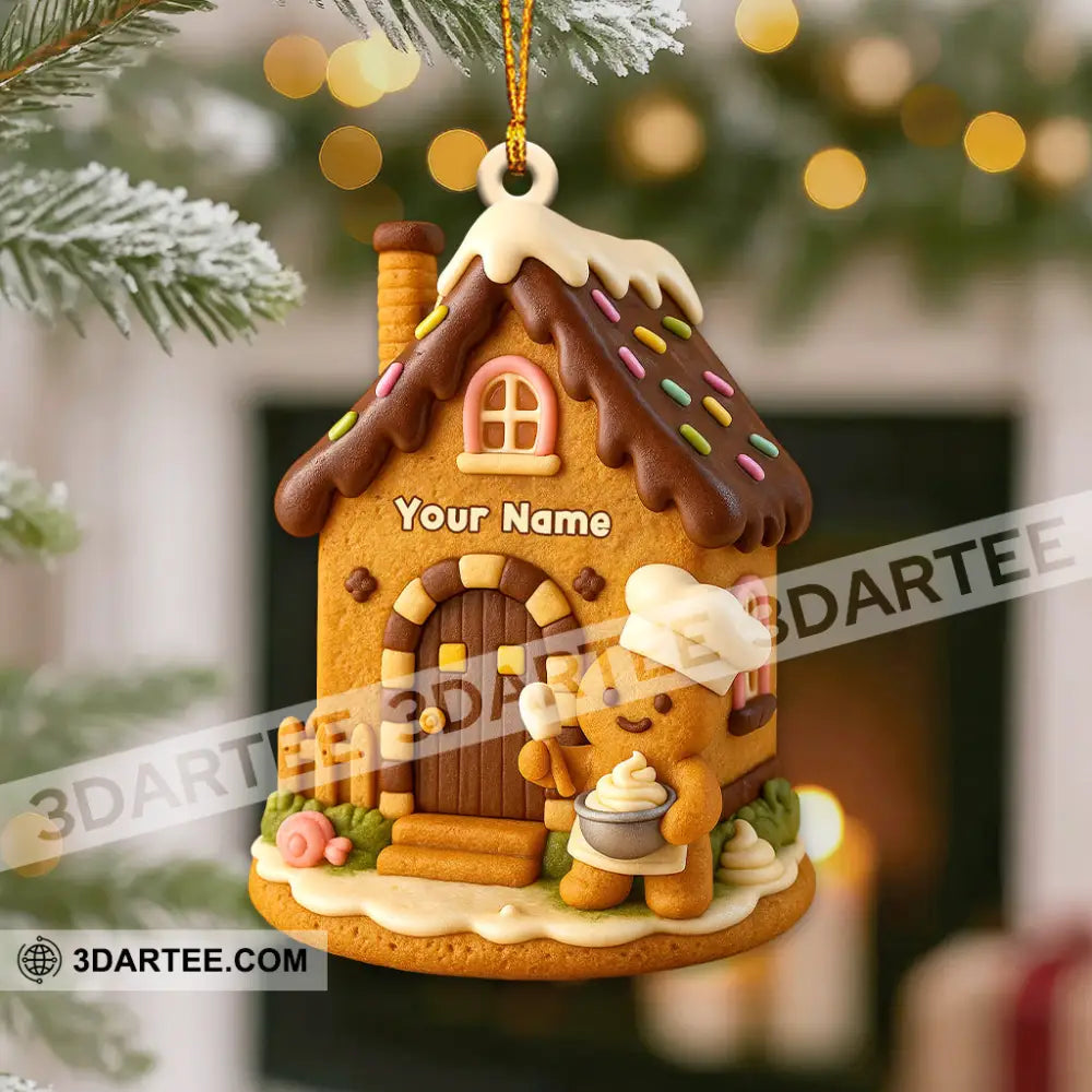 Christmas Gingerbread Home Decor Christmas Ornament Personalized Ornament Ornament