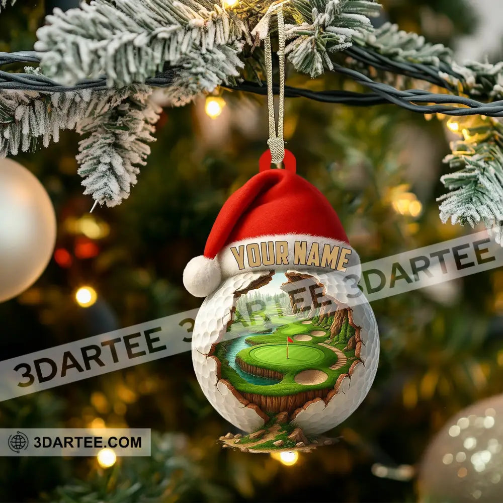 Christmas Golf Lover Home Decor Christmas Ornament Personalized Ornament Ornament