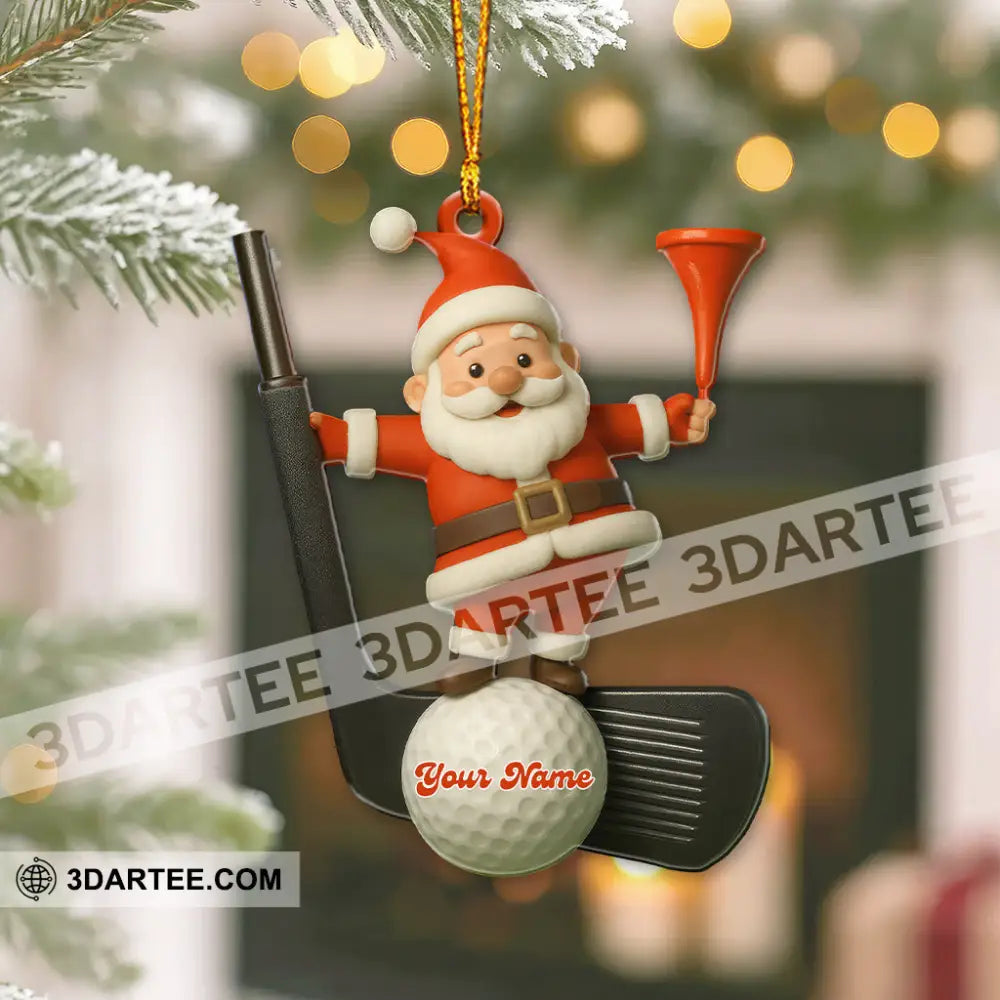 Christmas Golf Santa Home Decor Christmas Ornament Personalized Ornament Ornament