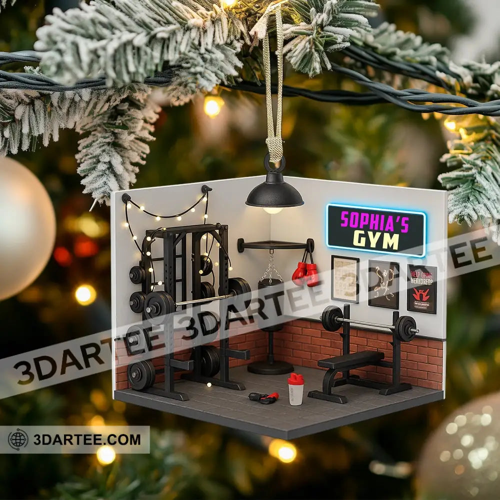 Christmas Gym House Home Decor Christmas Ornament Personalized Ornament Ornament