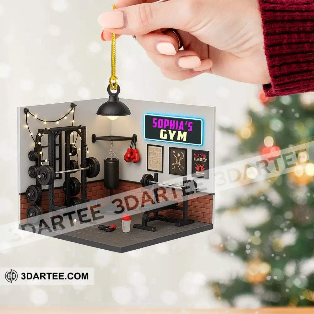 Christmas Gym House Home Decor Christmas Ornament Personalized Ornament Ornament