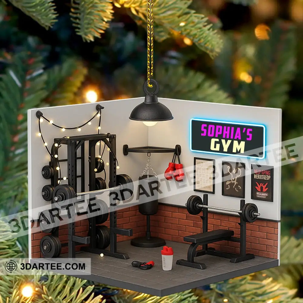 Christmas Gym House Home Decor Christmas Ornament Personalized Ornament Ornament