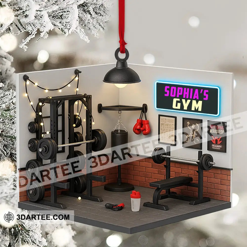 Christmas Gym House Home Decor Christmas Ornament Personalized Ornament Ornament