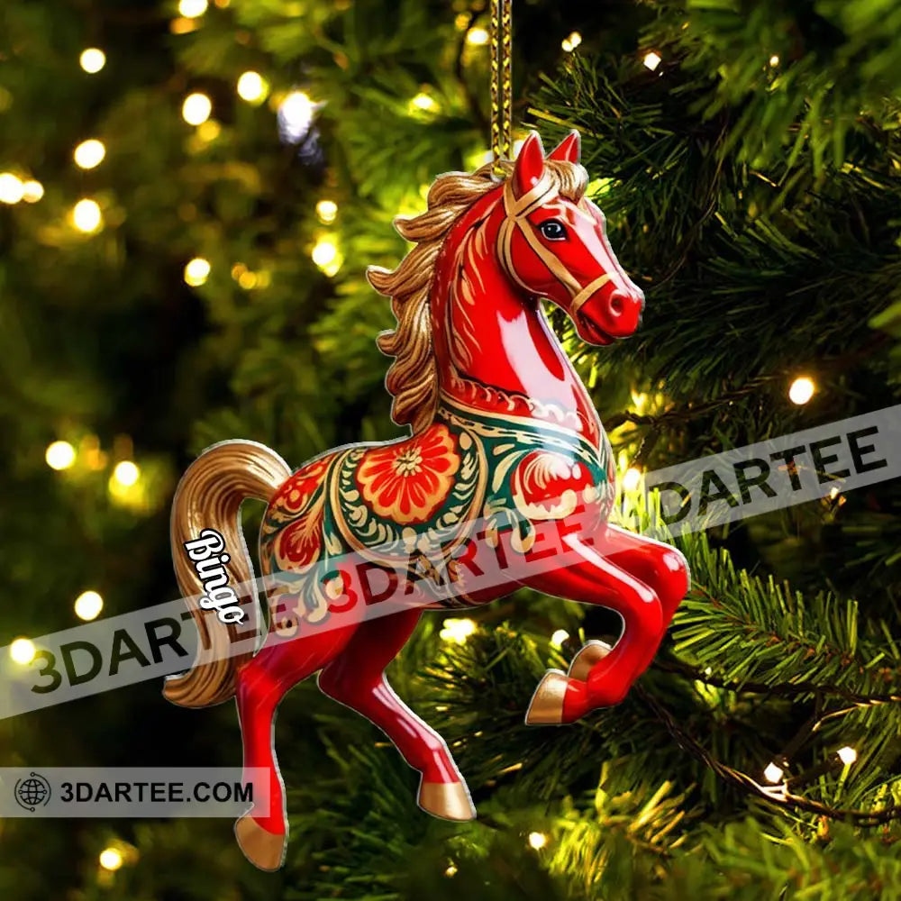 Christmas Horse Loving Home Decor Christmas Ornament Personalized Ornament Ornament