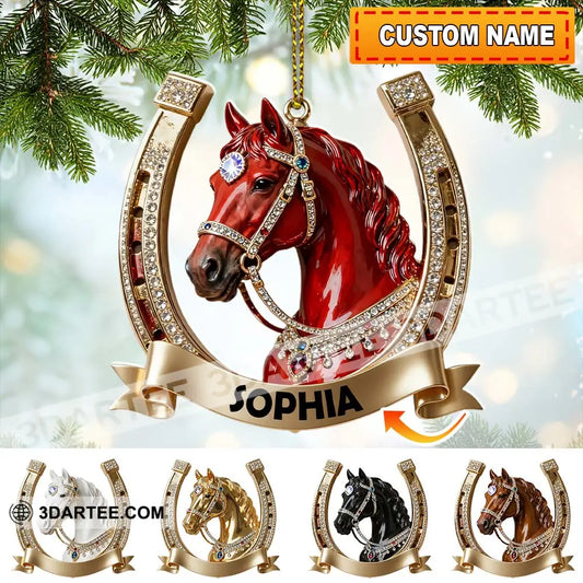 Christmas Horse Loving Home Decor Christmas Ornament Personalized Ornament Ornament