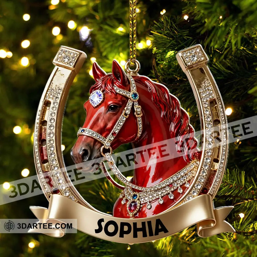 Christmas Horse Loving Home Decor Christmas Ornament Personalized Ornament Ornament