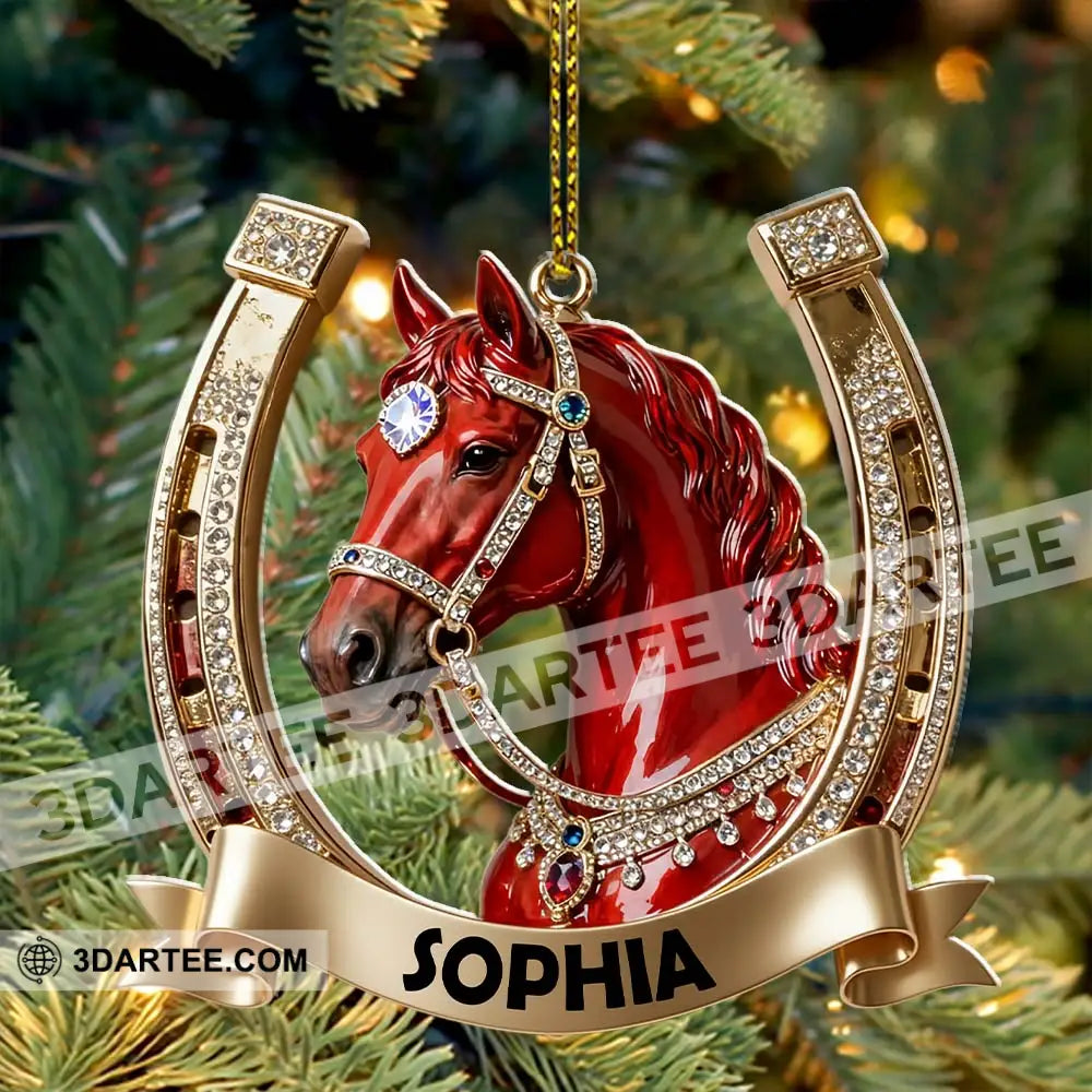 Christmas Horse Loving Home Decor Christmas Ornament Personalized Ornament Ornament