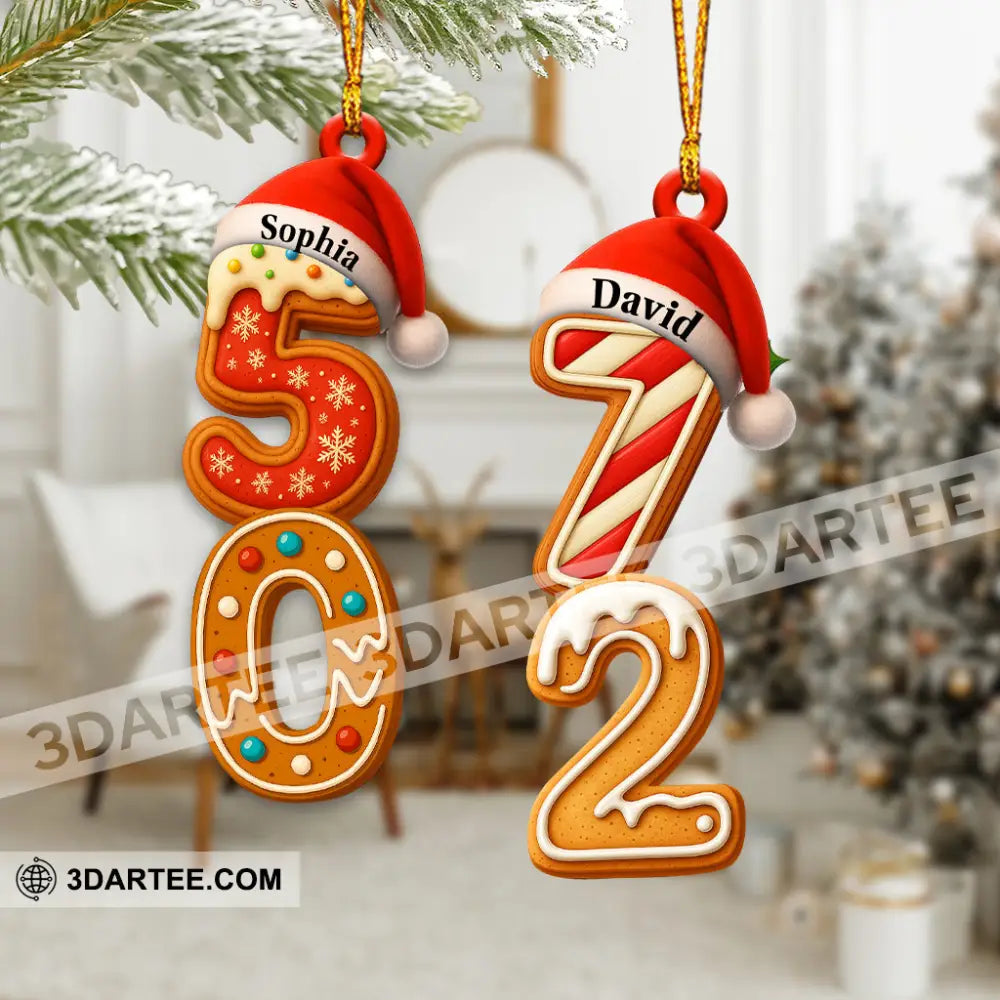 Christmas Number Home Decor Christmas Ornament Personalized Ornament Ornament