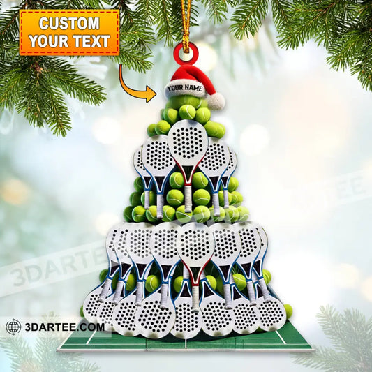 Christmas Padel Tree Home Decor Christmas Ornament Personalized Ornament 3.54’’ / 1 Ornament Ornament